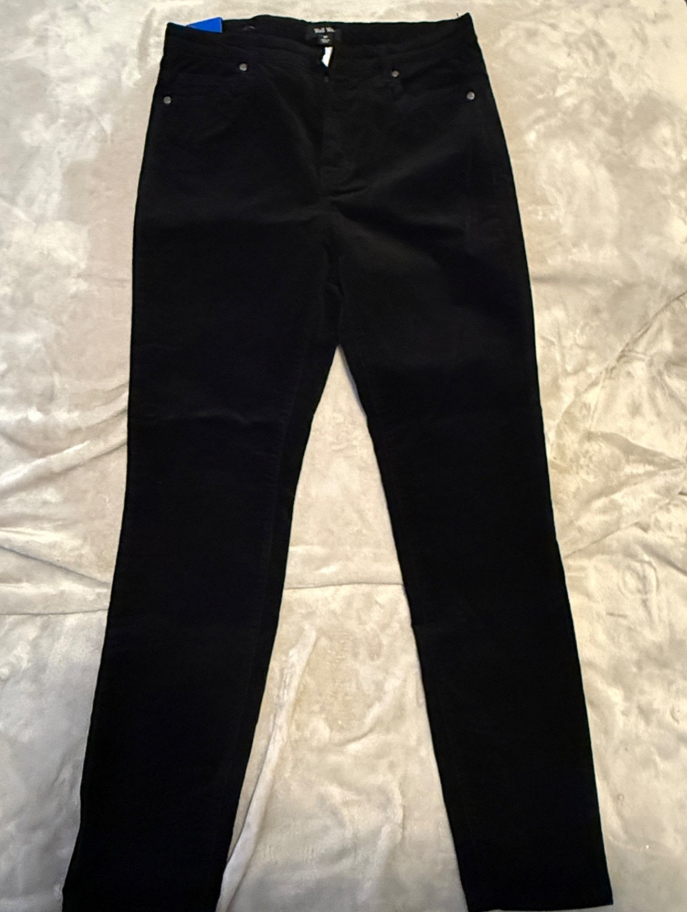 Well Worn High Rise Soft Corduroy Skinny Pants Women's Size 10/30 Black NWT